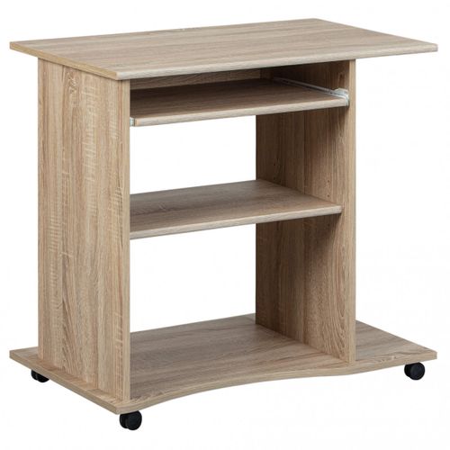 Meuble Informatique Sur Roulettes Aspect Bois - List