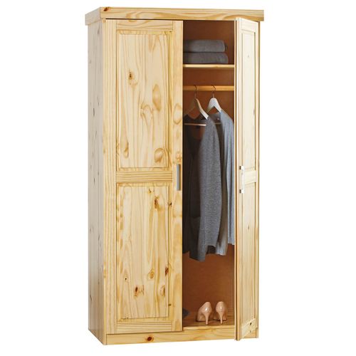 Cali - Armoire 2 Portes Bois Massif Naturel