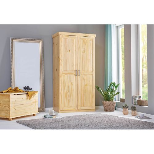 Cali - Armoire 2 Portes Bois Massif Naturel