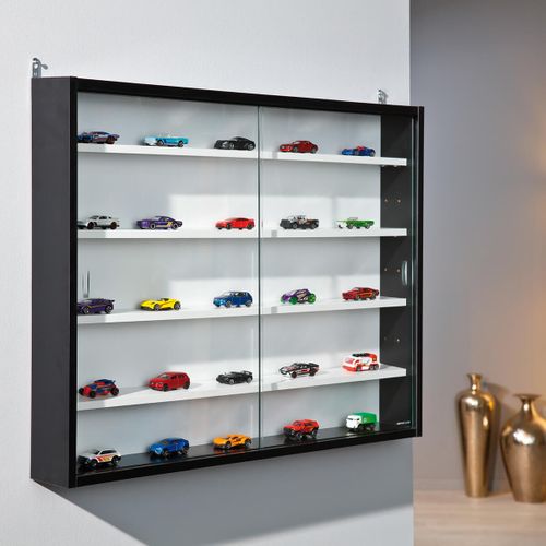 Vitrine Murale 5 Compartiments Noire Et Blanche - Collect Netb