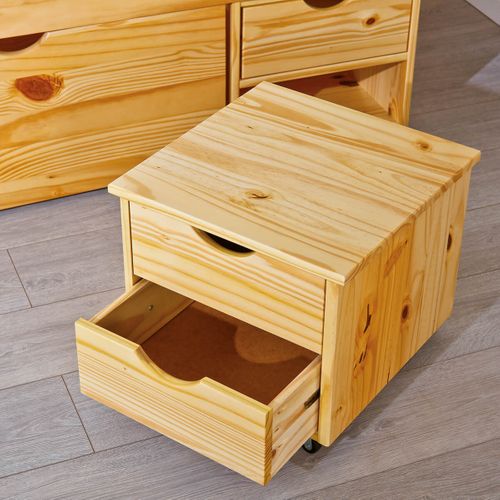 Lit 140x200cm Multi-rangement Bois Massif - Cali