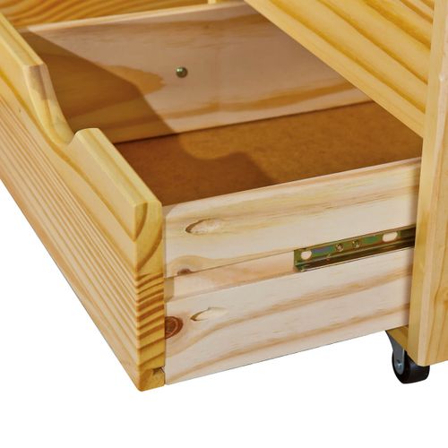 Lit 140x200cm Multi-rangement Bois Massif - Cali