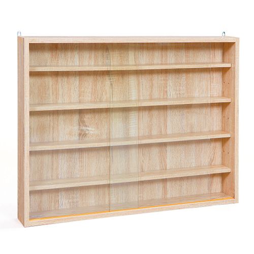 Vitrine Murale 5 Compartiments Aspect Chêne - Collect Chene