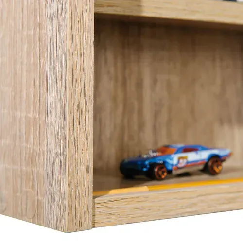 Vitrine Murale 5 Compartiments Aspect Chêne - Collect Chene