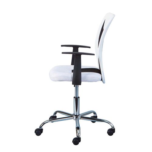 Fauteuil De Bureau Sur Roulettes Blanc Et Noir - Deana