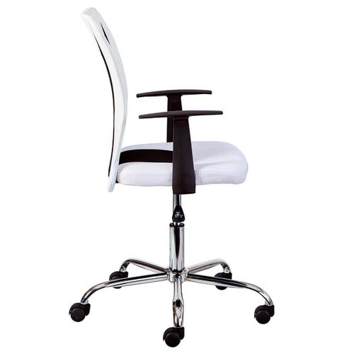 Fauteuil De Bureau Sur Roulettes Blanc Et Noir - Deana