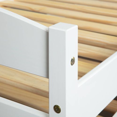 Lit  90x200 Cm Gigogne Vernis Blanc - Brodi