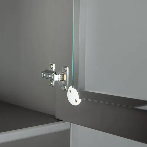 Buffet Vaisselier 4 Portes 2 Tiroirs Coloris Gris - Melina