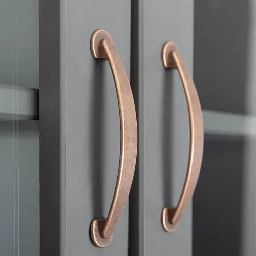 Buffet Vaisselier 4 Portes 2 Tiroirs Coloris Gris - Melina