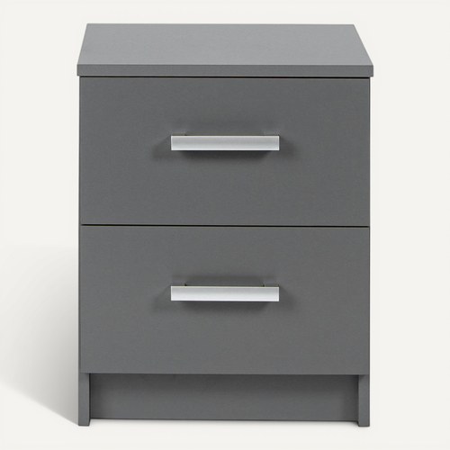 Zeine - Chevet 2 Tiroirs Coloris Gris Graphite