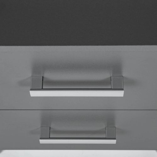 Zeine - Chevet 2 Tiroirs Coloris Gris Graphite