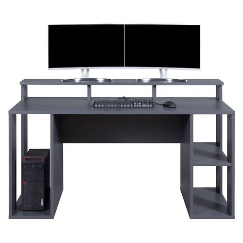 Mario - Bureau Gamer Multi-rangement Anthracite