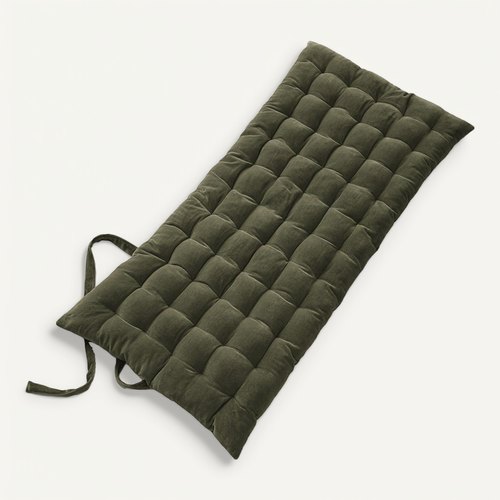 Harris - Matelas De Sol 60x120cm Velours De Coton Capitonné Coloris Thym
