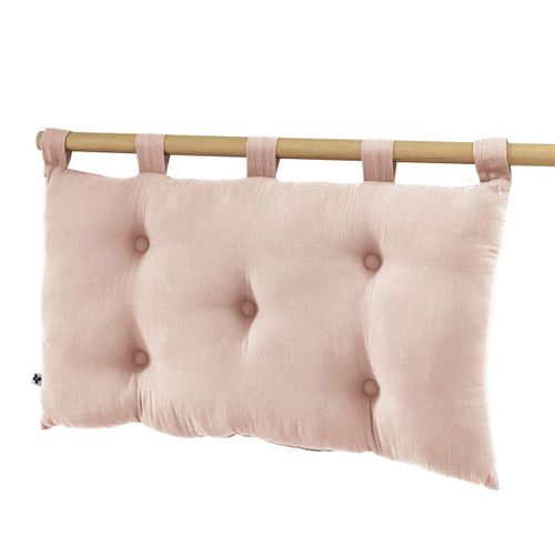 Coussin De Tête De Lit Avec Passants 50x80cm Gaze De Coton Guimauve - Ourea