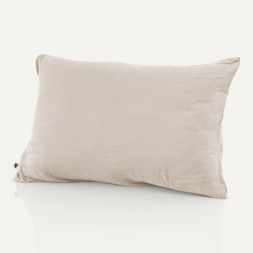 Taie De Traversin Gaze De Coton Blanc 43x165 Cm - Taie d'oreiller