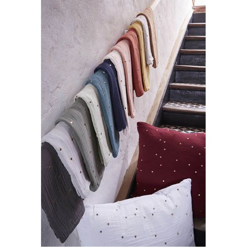 Taie De Traversin 43x185 Cm En Gaze De Coton - Couleur Terracotta - 100% Coton OEKO-TEX - Naturellement Froissée