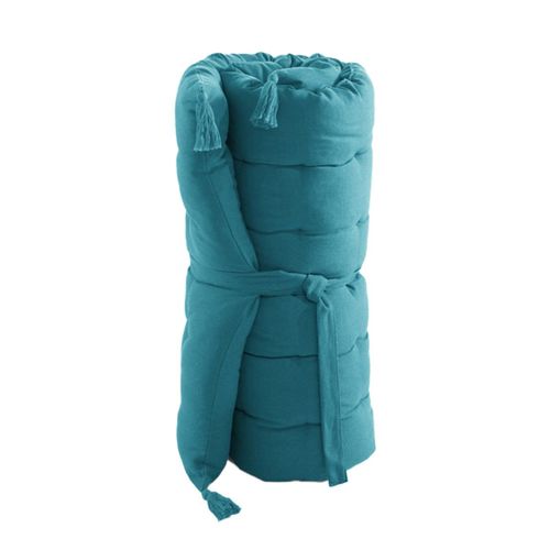 Matelas De Sol Avec Pompons 60x120cm Coton Coloris Paon - Sophie
