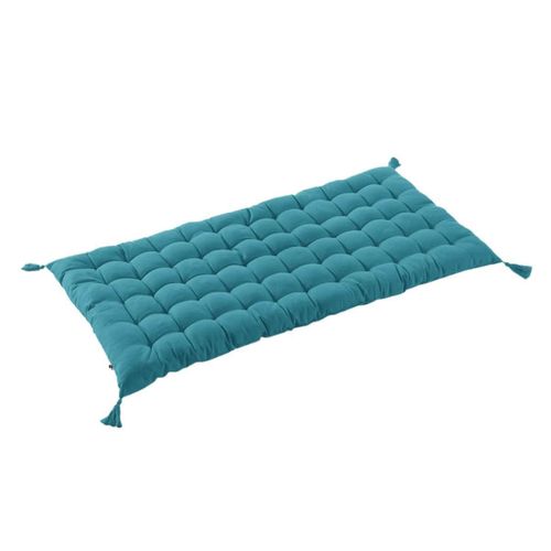 Matelas De Sol Avec Pompons 60x120cm Coton Coloris Paon - Sophie