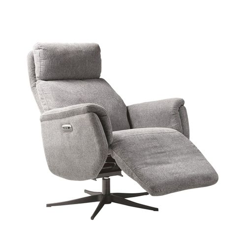 Fauteuil Relax Electrique Tissu Gris Clair Chiné - Sintra