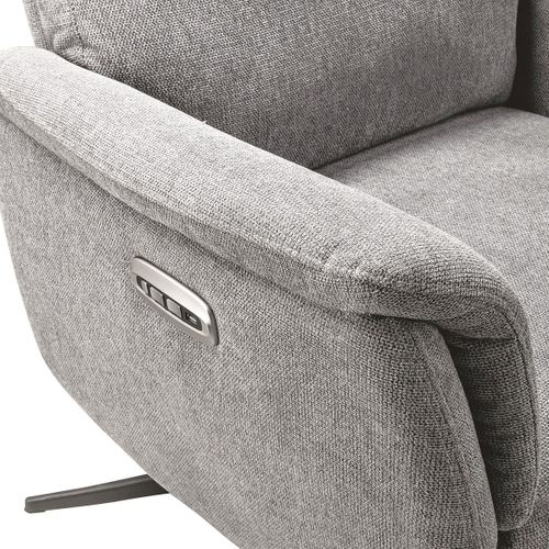 Fauteuil Relax Electrique Tissu Gris Clair Chiné - Sintra