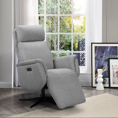 Fauteuil Relax Electrique Tissu Gris Clair Chiné - Sintra