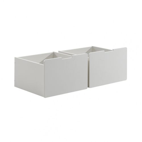 Lot 2 Tiroirs De Lit Blanc Pour Lit Surélevé Avec Tobogan - Sleepy