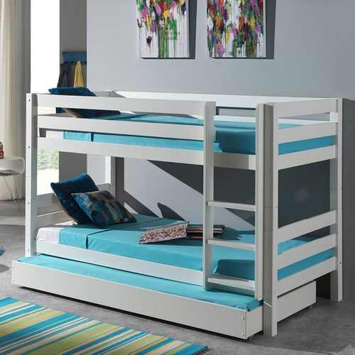 Tiroir De Lit Gigogne Blanc Pour Lits Superposés 2 Places - Martin
