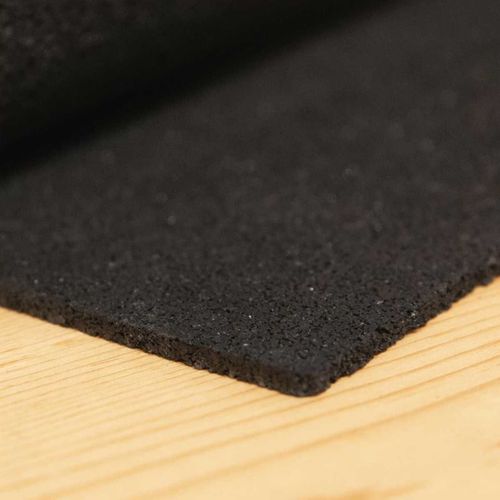 Tapis Anti-vibration Carré 60x60cm Noir En Plastique - Baxia