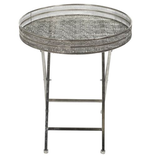 Table D'Appoint Ronde Pliable VEVOR En Acrylique - Bout De Canapé Ou Salon - Neuf