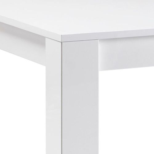 Denae - Table De Repas Rectangulaire 190x90cm Laquée Blanc Brillant