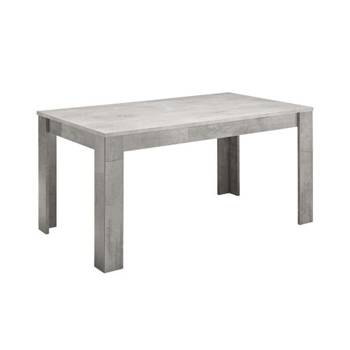 Clark - Ensemble Séjour Effet Marbre Table 190cm + Buffet 4 Portes