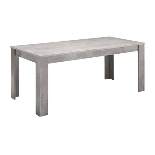 Clark - Ensemble Séjour Effet Marbre Table 190cm + Vitrine 4 Portes Avec LEDs