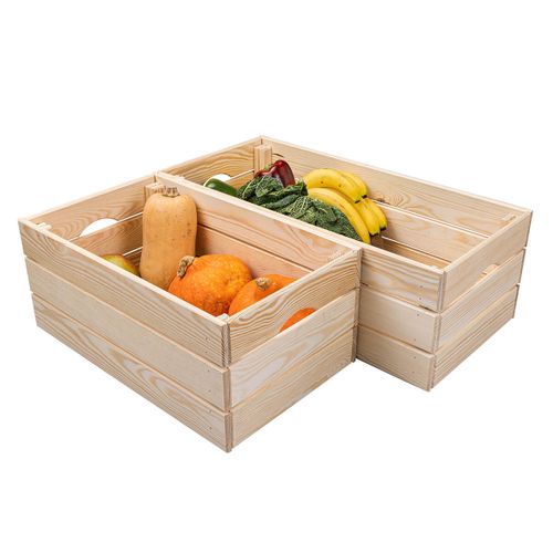 Cajita - Caisse De Rangement En Bois Naturel Non Traité 51cm