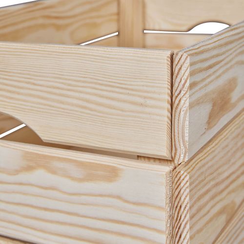 Cajita - Caisse De Rangement En Bois Naturel Non Traité 51cm