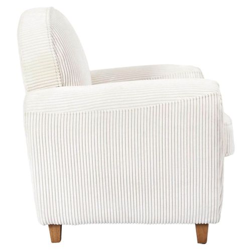 Gandy - Ensemble Fauteuil Et Canapé Club 2 Places Tissu Velours Côtelé Beige