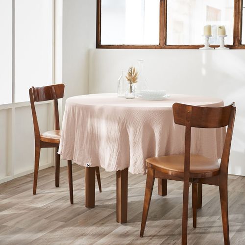 Nappe Ronde D.180cm Gaze De Coton Guimauve - Ourea