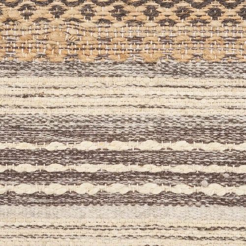 Tapis Jute Et Laine Tissé à La Main 200x300 Cm Beige Et Marron - Guispo