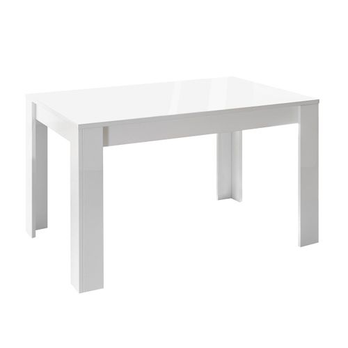 Table Repas Extensible Blanc Laqué Brillant - Weiss - Table BUT