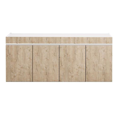 Chris Oak - Séjour Complet Avec Vitrine 2p Laqué Blanc Brillant Aspect Bois