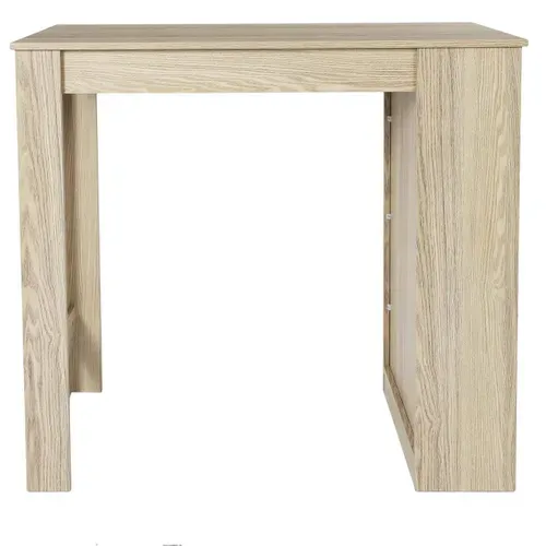 Table De Bar Mange-debout Avec Etagères Aspect Bois - Kanpe