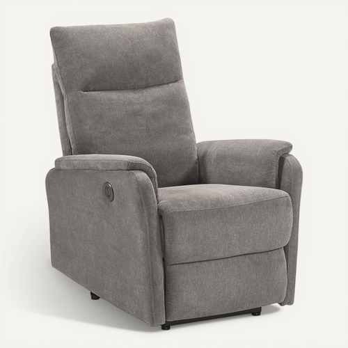 Alcantar - Fauteuil Relax Electrique Tissu Gris Clair