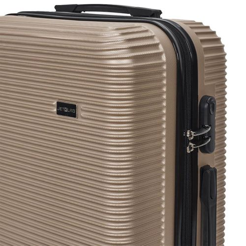 Valises Champagne X3 - 43l, 68l, 95l, Coque Rigide, Roues Pivotantes 360°, Cadenas Sécurisé - Opal