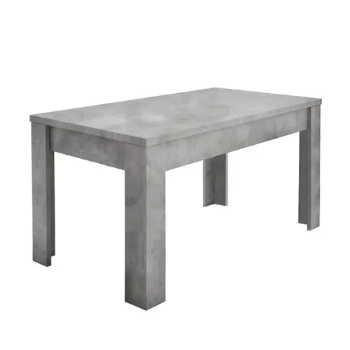 Ensemble Séjour Avec Table 180cm Gris Aspect Cimento Et Oxyde - Paolino