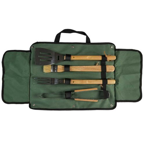 Lot De 4 Ustensiles à Barbecue Avec Pochette De Rangement - Barth