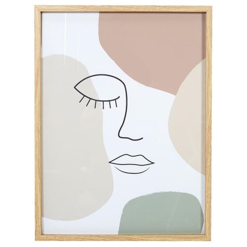 Tableau De Décoration Murale 45x60cm Pastel Visage Abstrait - Glimmer