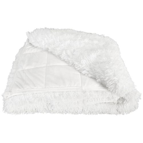Couverture Pondérée 7kg Anti-stress Sommeil Optimal Imitation Fourrure Blanche - Silves