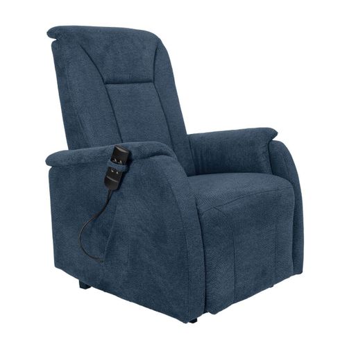 Fauteuil Relax Releveur Tissu Polyester Traité Hydrophobe Bleu - Narvik