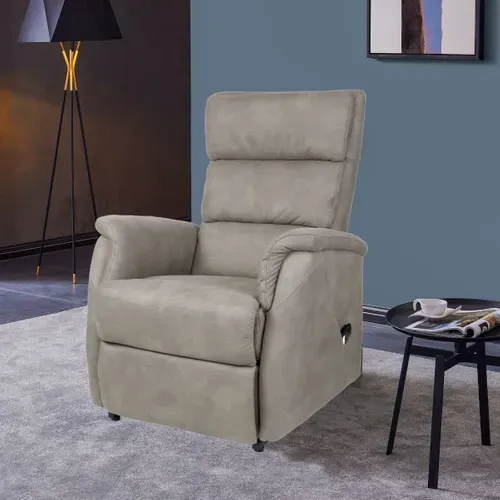Fauteuil Relax Releveur Tissu Polyester Imitation Cuir Beige - Millor