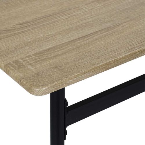 Table Mange-debout Structure Métallique Plateau Aspect Bois - Dara