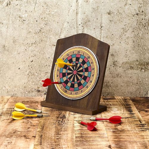 Jeu De Fléchettes Michael Graves – Cible En Bois De Cerisier, Design Damier, Occasion